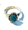 Navajo Turquoise & Sterling Silver Ring Size 5.5 Signed