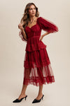 Crimson Rose Corset Dress