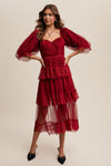 Crimson Rose Corset Dress