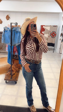  Wrangler Striped Pearl Snap