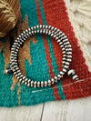 Navajo Sterling Silver Pearl Beaded Wrap Bracelet