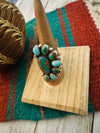 Navajo Sterling Silver & Turquoise Cluster Adjustable Ring