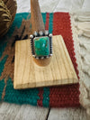 Navajo Sterling Silver & Royston Turquoise Ring Size 8