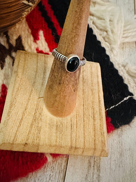 Navajo Sterling Silver & Black Onyx Ring