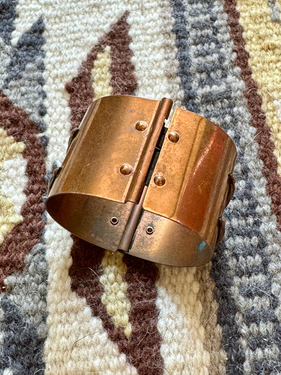 Vintage Handmade Copper Spring Cuff Bracelet