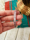 Navajo Mother of Pearl & Sterling Silver Inlay Cuff Bracelet