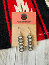 Handmade Mother of Pearl & Sterling Silver Dangle Earrings Signed Nizhoni