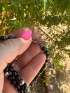 Navajo Pearl Sterling Silver & Black Onyx Beaded Necklace