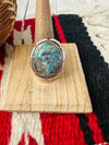 Navajo Sterling Silver & Turquoise Adjustable Ring