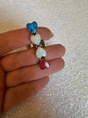 4TH OF JULY COLLECTION Handmade Red, White & Blue Fire Opal & Sterling Silver Adjustable Ring Signed Nizhoni