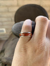 Zuni Sterling Silver Red Opal Stacker Ring