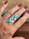 The Garden Kingman Turquoise & Sterling Silver  ring signed