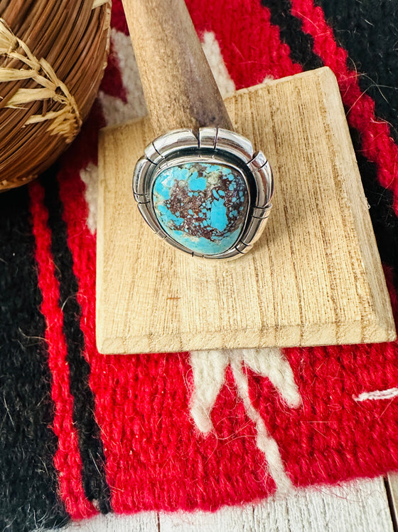 Navajo Sterling Silver & Turquoise Adjustable Ring