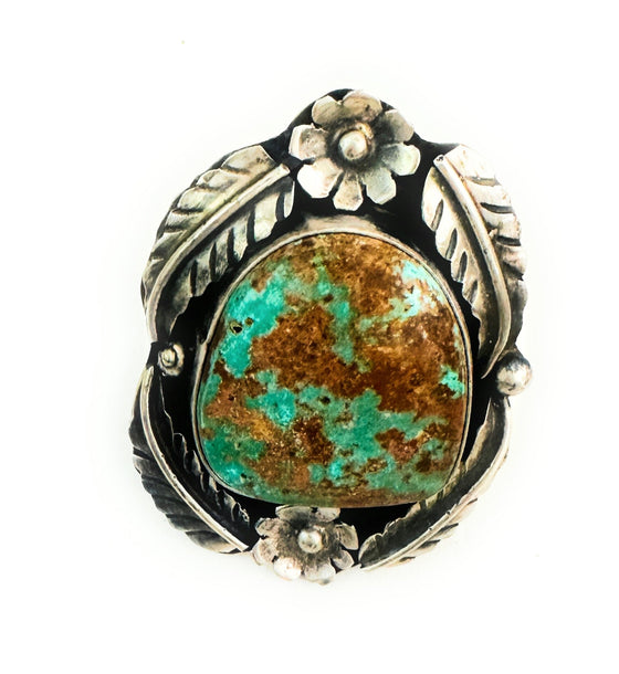 Navajo Royston Turquoise & Sterling Silver Ring Size 6.5