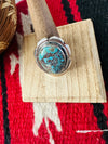 Navajo Sterling Silver & Turquoise Adjustable Ring