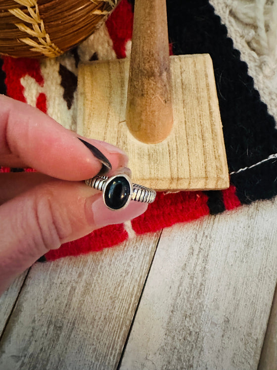 Navajo Sterling Silver & Black Onyx Ring