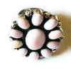 Navajo Sterling Silver & Queen Pink Conch Cluster Adjustable Ring