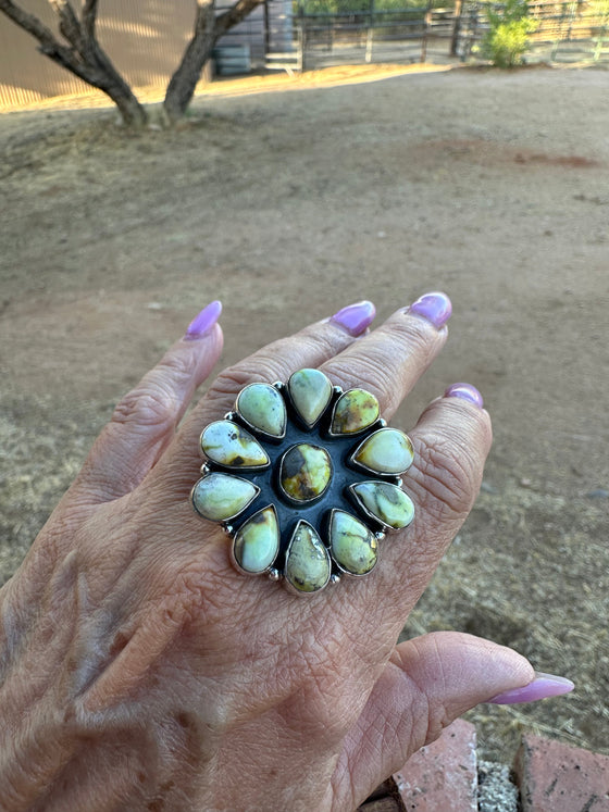 Nizhoni Palomino Turquoise & Sterling Silver Adjustable Ring