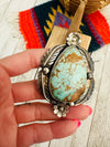 Navajo Royston Turquoise & Sterling Silver Ring Size 8.5