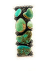 Navajo Royston Turquoise & Sterling Silver Adjustable Cluster Ring