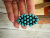 Handmade Sterling Silver & Turquoise Cluster Adjustable Ring by Nizhoni