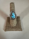 Beautiful Handmade Golden Hills Turquoise And Sterling Silver Adjustable Ring