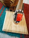 Navajo Sterling Silver & Orange Spiny Ring