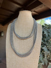 3 Strand Sterling Silver Navajo Pearl Style Beaded  Necklaces