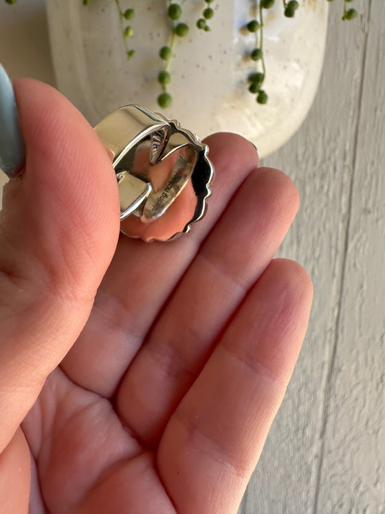 Handmade Moonstone & Sterling Silver Adjustable Ring