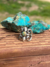 Handmade Sand Cast Royston Turquoise And Sterling Silver Adjustable Ring