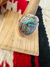 Navajo Sterling Silver & Turquoise Adjustable Ring