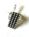 Navajo Sterling Silver Studded Ring Size 10