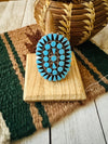 Zuni Turquoise & Sterling Silver Cluster Ring