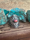 Beautiful Concho Handmade Pink Dream And Sterling Silver Adjustable Ring