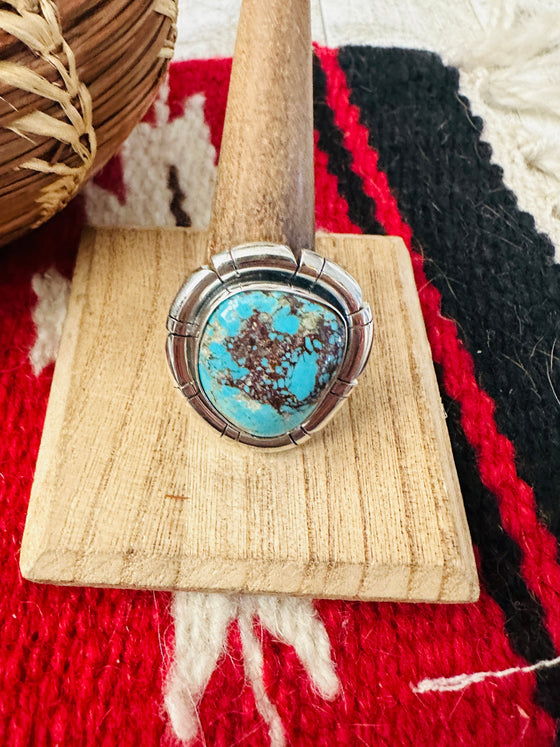 Navajo Sterling Silver & Turquoise Adjustable Ring