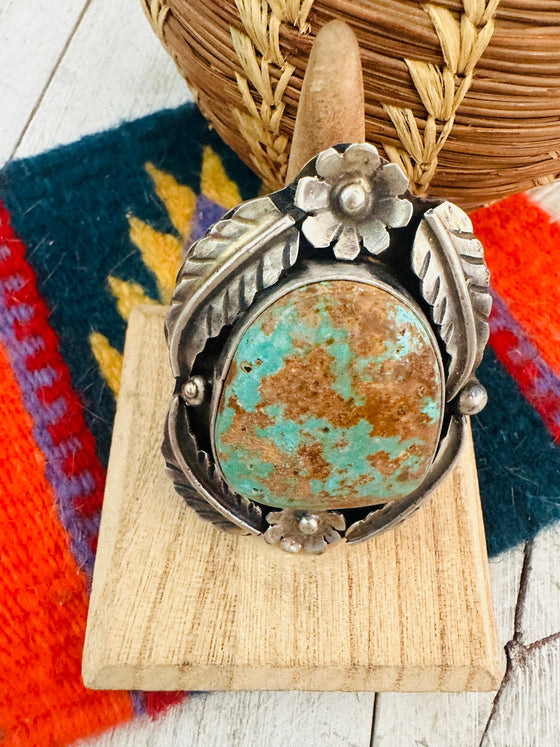 Navajo Royston Turquoise & Sterling Silver Ring Size 6.5