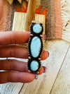 Navajo Golden Hills Turquoise & Sterling Silver Ring Size 7.5 by Kathleen Livingston