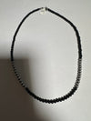 Navajo Pearl Sterling Silver & Black Onyx Beaded Necklace