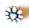 Navajo Sterling Silver & Queen Pink Conch Cluster Adjustable Ring