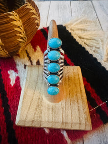  Navajo Turquoise & Sterling Silver Climber Ring