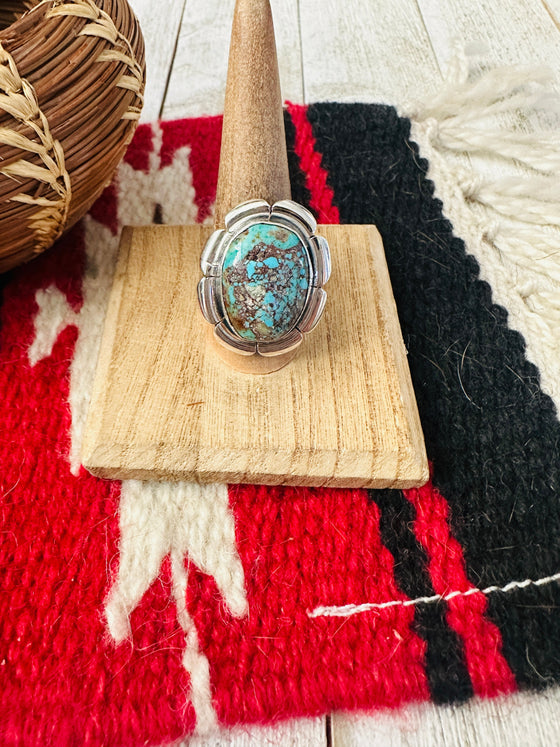 Navajo Sterling Silver & Turquoise Adjustable Ring