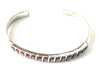 Navajo Mother of Pearl & Sterling Silver Inlay Cuff Bracelet