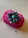 Handmade Purple Dream Mojave, Wild Horse, Turquoise & Sterling Silver Adjustable Ring Signed Nizhoni