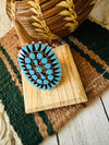 Zuni Turquoise & Sterling Silver Cluster Ring