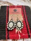 Navajo Mother of Pearl & Sterling Silver Dangle Earrings