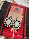 Navajo Mother of Pearl & Sterling Silver Dangle Earrings