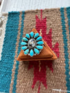 Beautiful Sterling Silver, Turquoise & White Buffalo Mojave Adjustable Ring