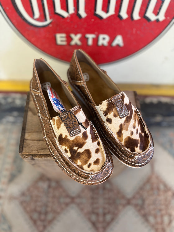 Tooled & Cow Print Ariat Cruiser