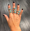 Initial Turquoise Rings