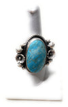 Old Pawn Navajo Sterling Silver & Turquoise Ring Size 9